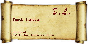 Denk Lenke névjegykártya